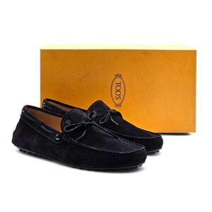 Tod's Driving Shoes City Gommino Suede Loafers - Black - US 9.5 / UK 8.5 $695